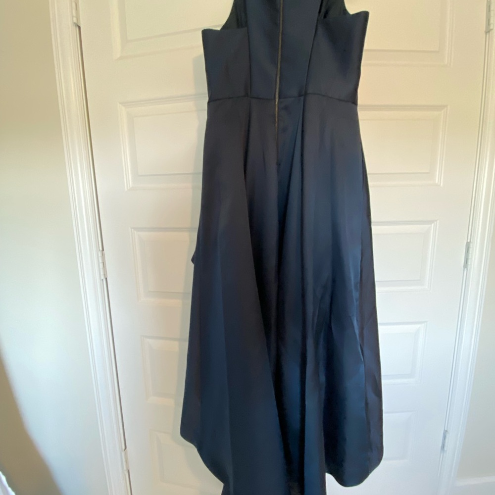 Adrianna Papell Blue High Low A-Line Halter Dress - Picture 6 of 6
